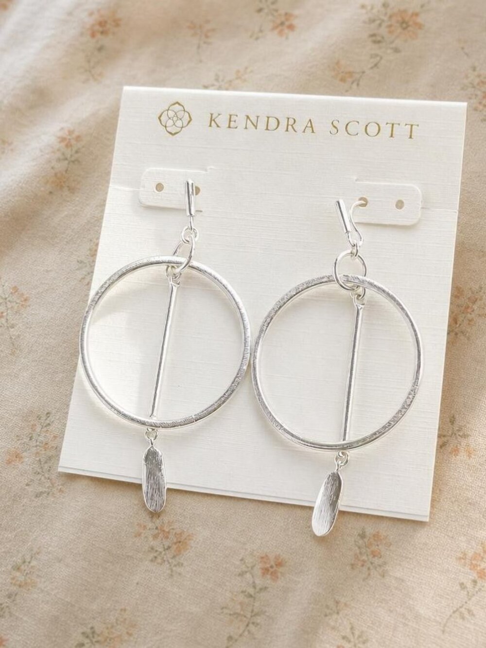 Kendra Scott Nalani Open Frame Silver Hoop Earrings